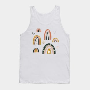 neutral rainbow pattern Tank Top